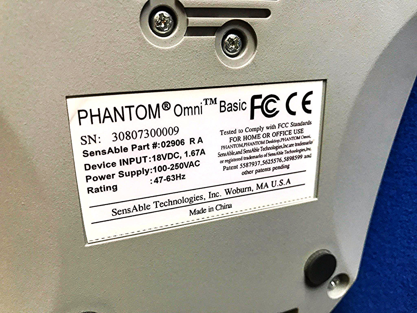 GEOMAGIC TOUCH HAPTIC DEVICE SENSABLE PHANTOM OMNI BASIC 3D ROBOTIC FREE SHIP