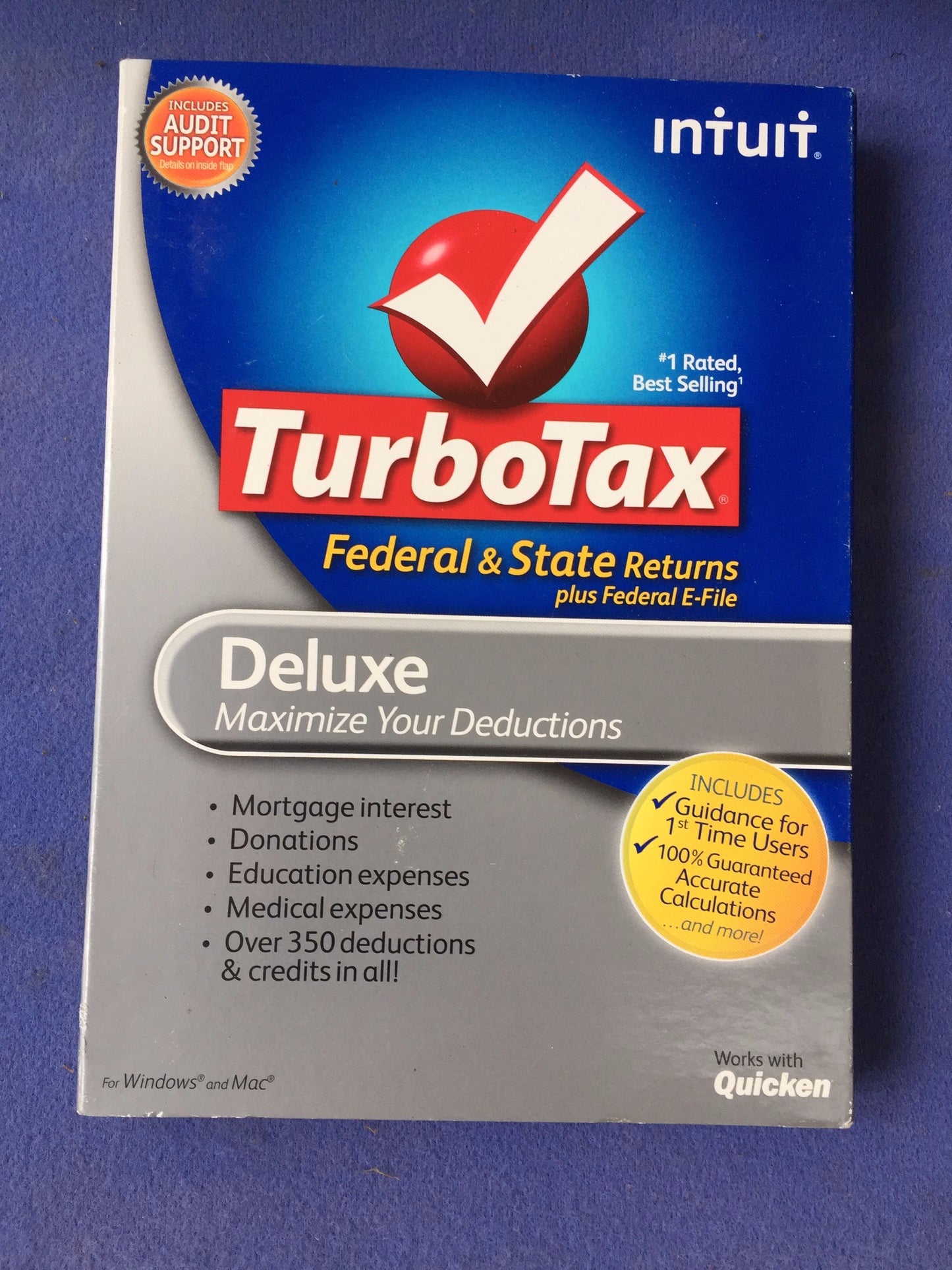 TURBOTAX DELUXE FEDERAL & STATE RETURNS 2011 FREE SHIPPING