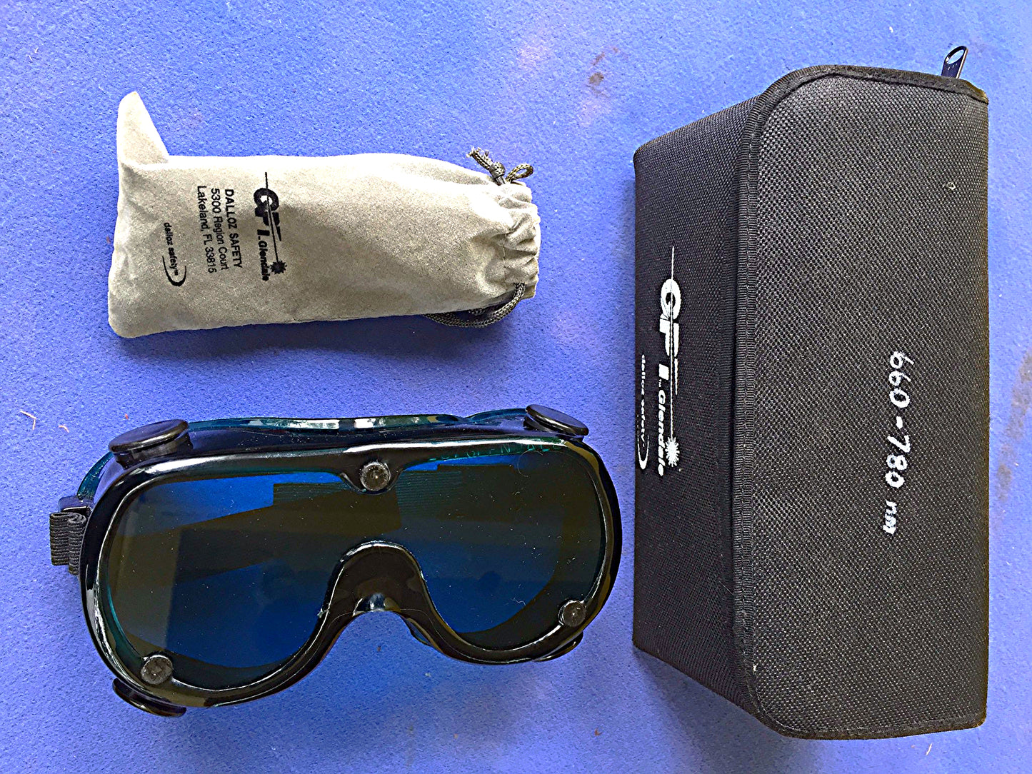 GPT GLENDALE DALLOZ SAFETY GOGGLES GPT LASER GARD PROTECTION RUBY LGS MADEIN USA