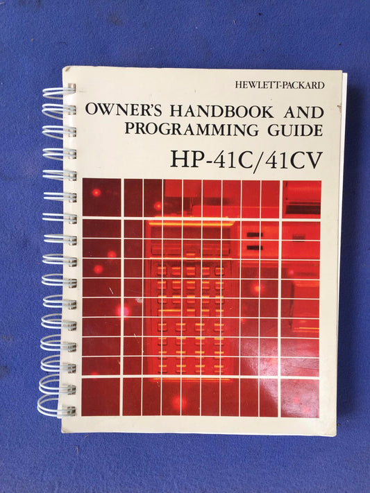 HP-41C/41CV OWNER's HANDBOOK & PROGRAMMING GUIDE OPERATING MANUAL FREE SHIPPING