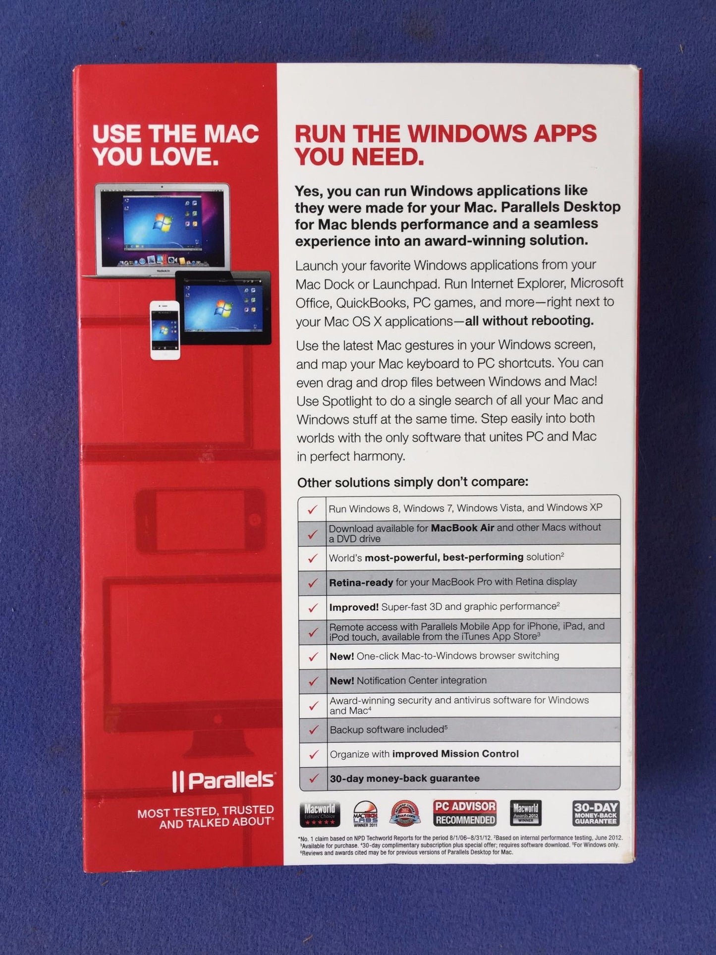 PARALLELS DESKTOP 8 RUN WINDOWS ON YOUR MAC 2012 FREE SHIPPING