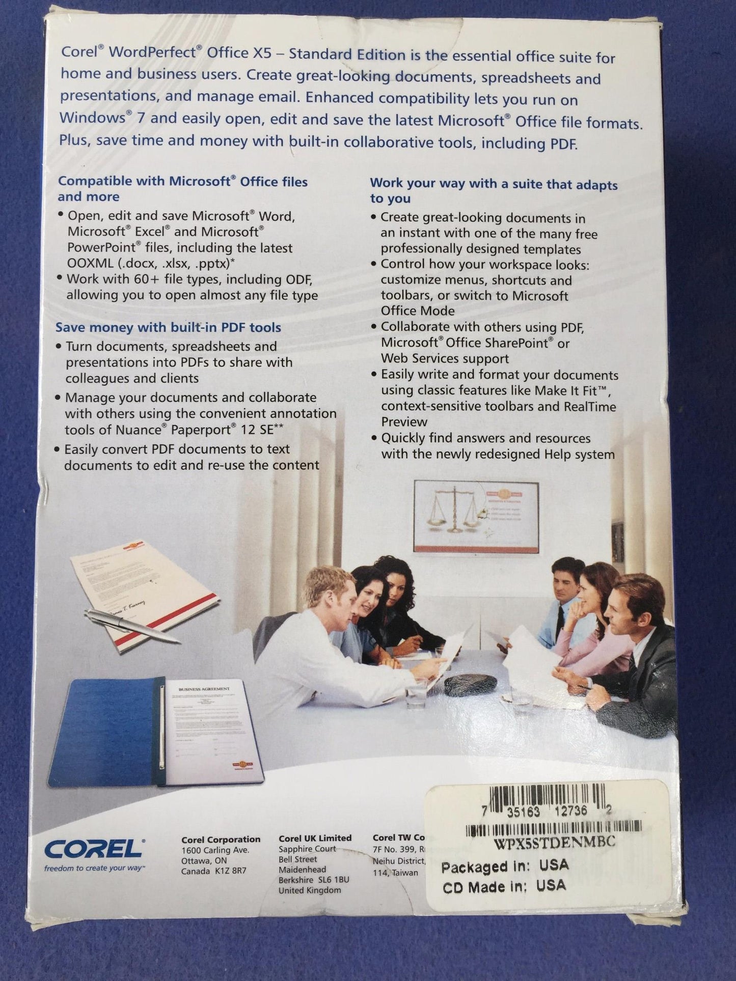 COREL WORDPERFECT OFFICE X5 HOME STUDENT 2010 FREE SHIPPING