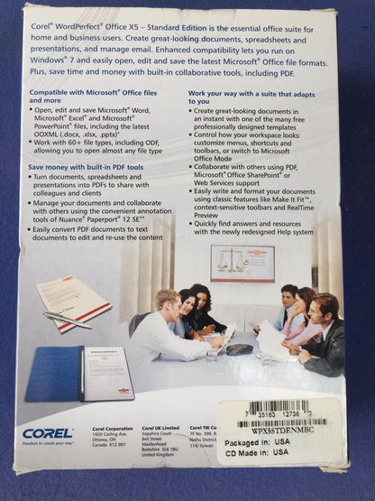 COREL WORDPERFECT OFFICE X5 HOME STUDENT 2010 FREE SHIPPING