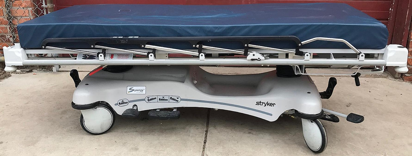 STRYKER 1550 ELECTRIC HOSPITAL EMERGENCY TRANSPORT GURNEY STRETCHER WATCH VIDEO