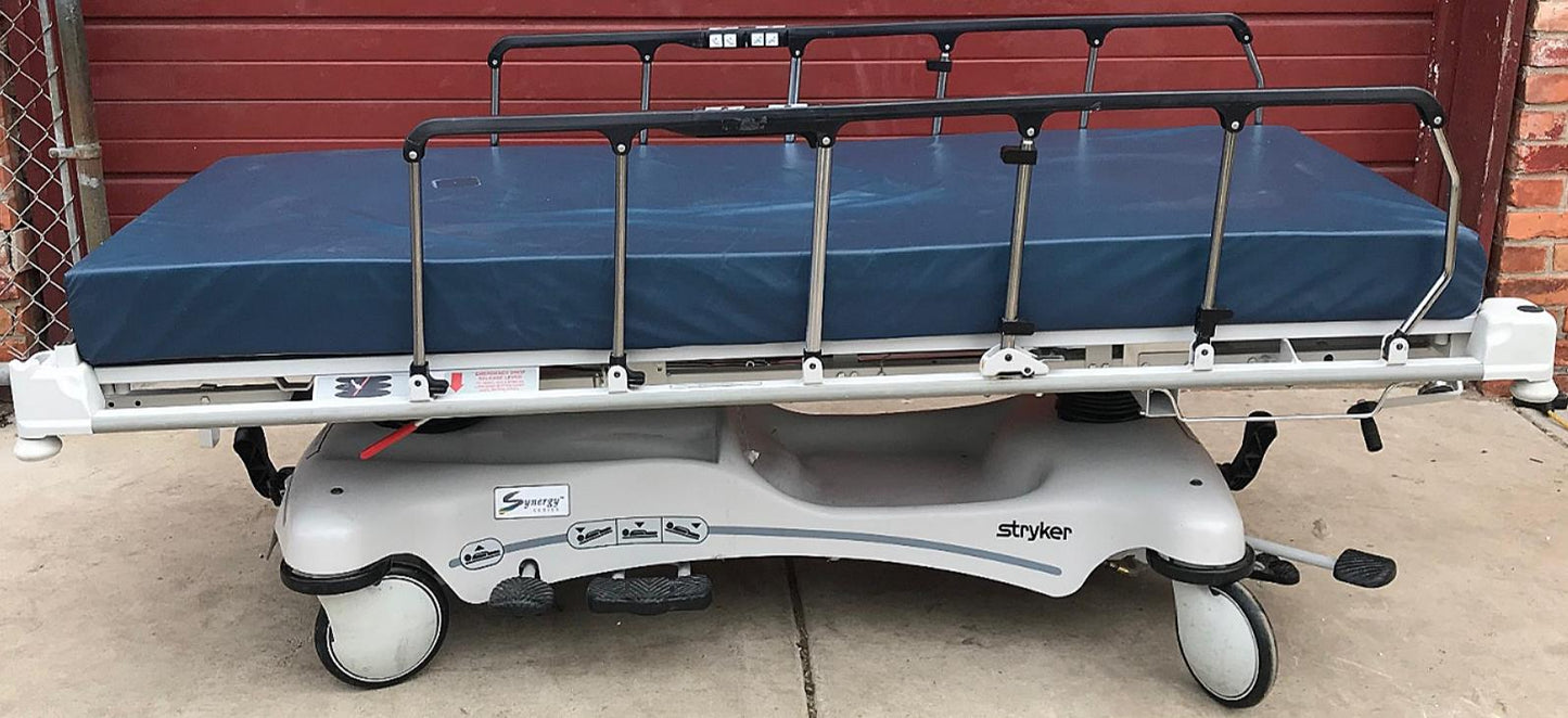 STRYKER 1550 ELECTRIC HOSPITAL EMERGENCY TRANSPORT GURNEY STRETCHER WATCH VIDEO