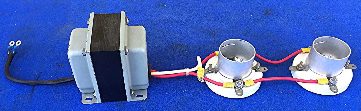 2 MILITARY RCA 872A VAPOR TYPE ELECTRON RADIOTRON VACUUM TUBES & PIN TUBE SOCKET