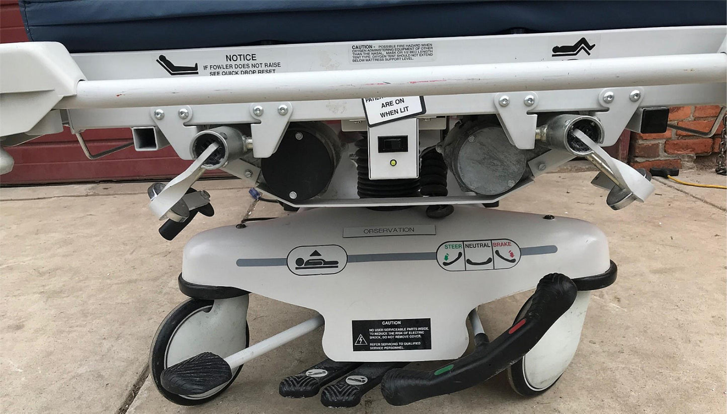 STRYKER 1550 ELECTRIC HOSPITAL EMERGENCY TRANSPORT GURNEY STRETCHER WATCH VIDEO