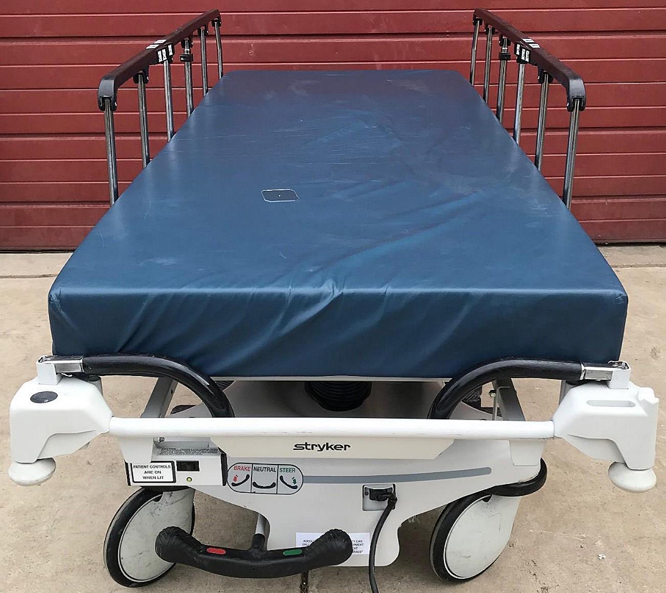 STRYKER 1550 ELECTRIC HOSPITAL EMERGENCY TRANSPORT GURNEY STRETCHER WATCH VIDEO