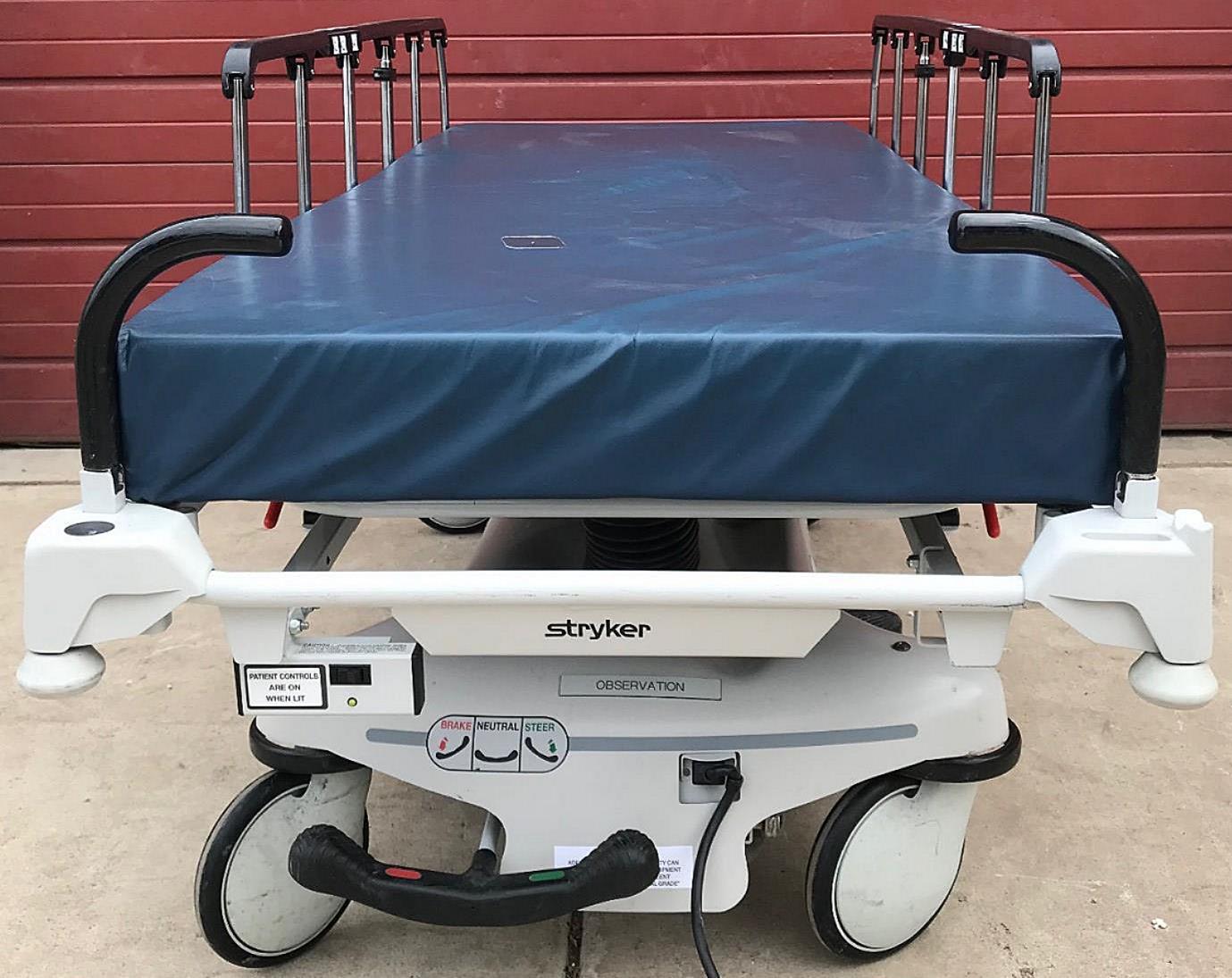 STRYKER 1550 ELECTRIC HOSPITAL EMERGENCY TRANSPORT GURNEY STRETCHER WATCH VIDEO