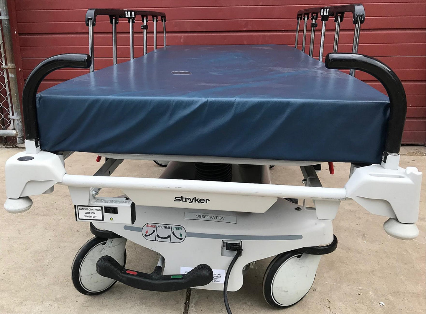 STRYKER 1550 ELECTRIC HOSPITAL EMERGENCY TRANSPORT GURNEY STRETCHER WATCH VIDEO