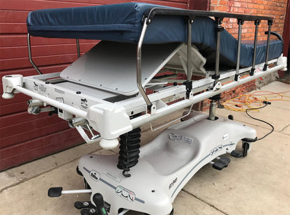 STRYKER 1550 ELECTRIC HOSPITAL EMERGENCY TRANSPORT GURNEY STRETCHER WATCH VIDEO