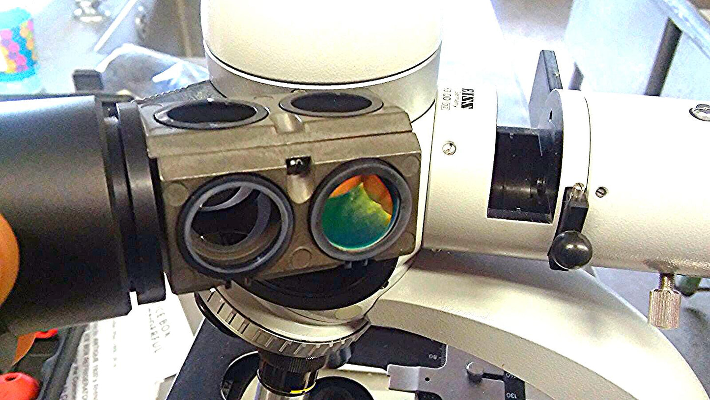 ZEISS FLUORESCENT FLUORESCENCE INSPECTION MICROSCOPE 3 OBJECTIVES WORKSPERFECTLY