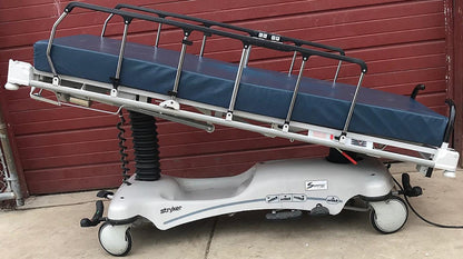 STRYKER 1550 ELECTRIC HOSPITAL EMERGENCY TRANSPORT GURNEY STRETCHER WATCH VIDEO