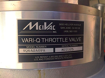 CRYO-TORR CTI-CRYOGENICS HIGH VACUUM PUMP 8033167 MEIVAC VARI-1 THROTTLE VALVE