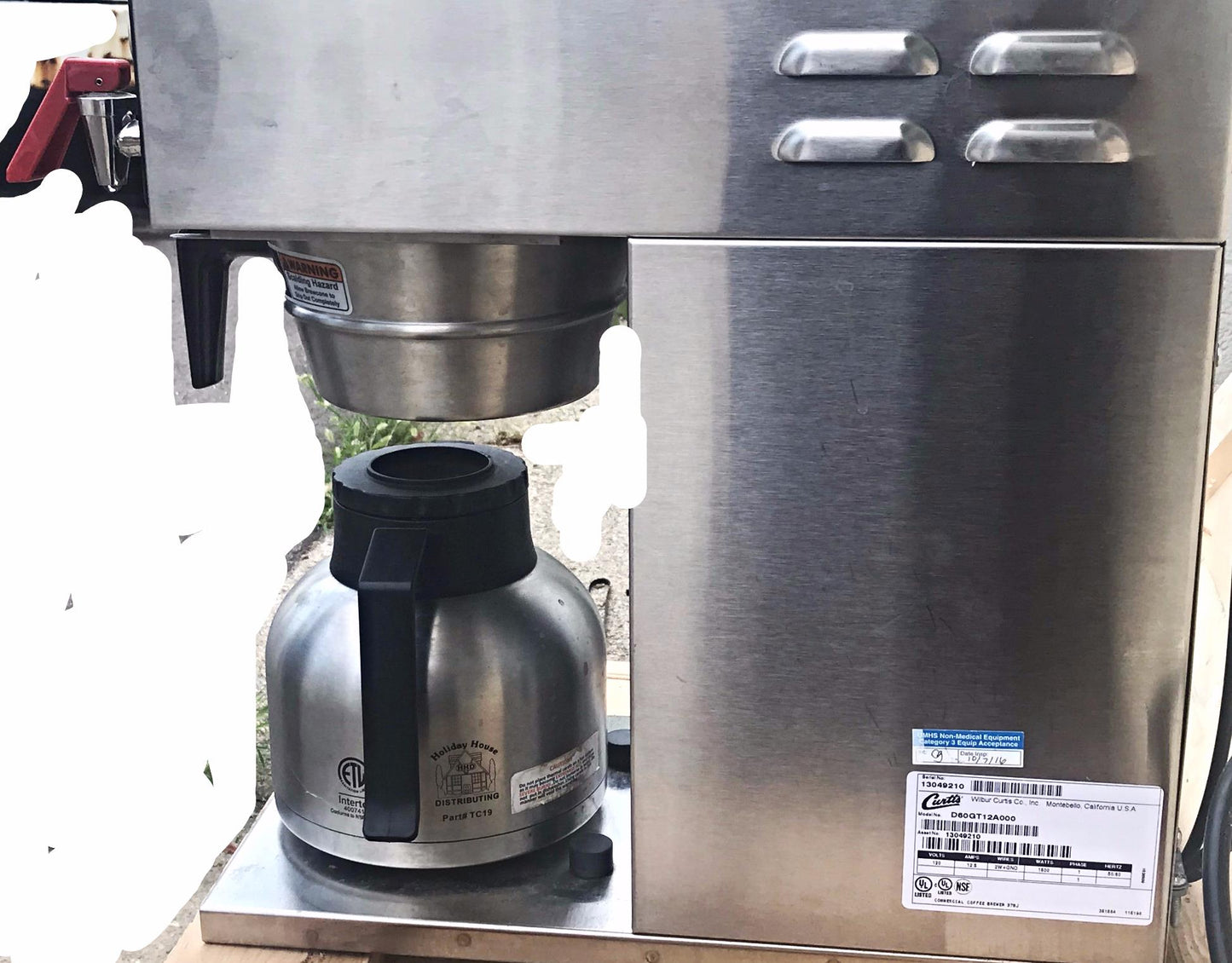 Curtis G3 Thermal Decanter Single Low Profile Brewer MODEL D60GT12A000 FREE SHIP