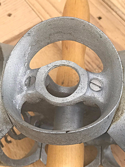 3" HOUPT OLNEY REVOLVING METAL DOUGHNUT COOKIE CUTTER ROLLER ONE ROLL FREE SHIP