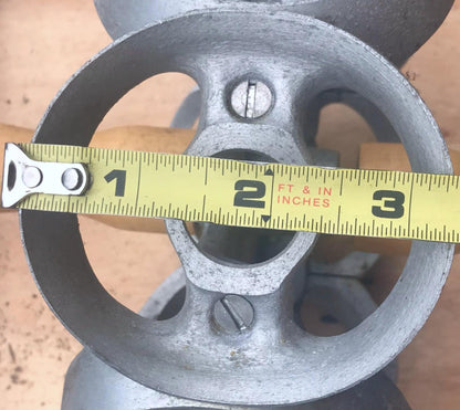 3" HOUPT OLNEY REVOLVING METAL DOUGHNUT COOKIE CUTTER ROLLER ONE ROLL FREE SHIP