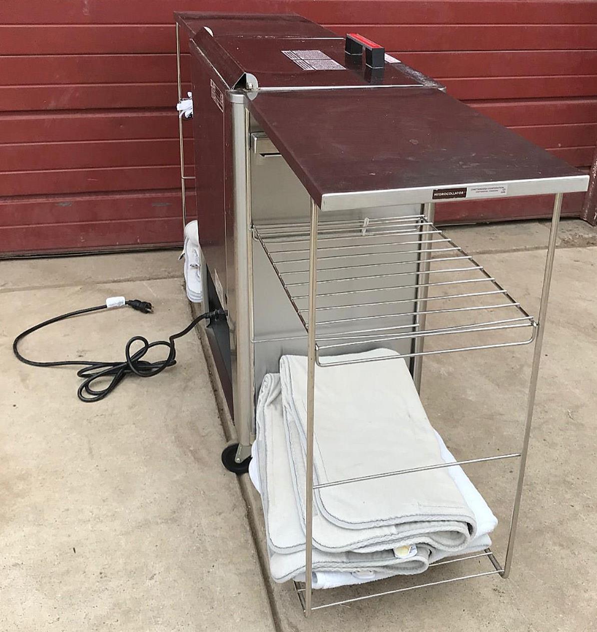 CHATTANOOGA HYDROCOLLATOR HOT PACK HEATER MODEL M2 Pac & 2 ORIGINAL SIDE TABLES