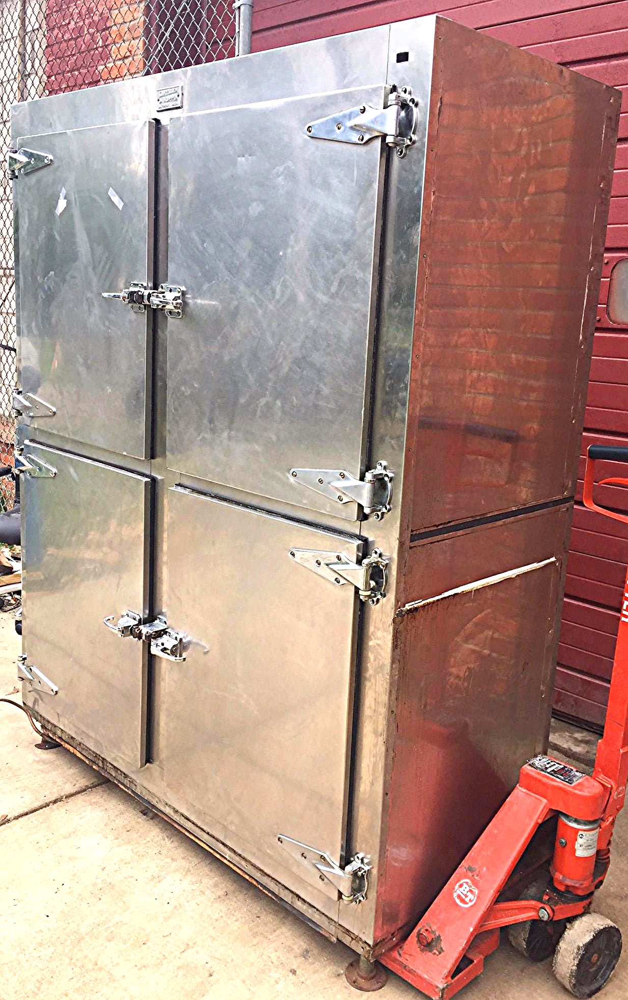 RARE VINTAGE CHRYSLER & KOPPIN REFRIGERATOR & COMPRESSOR 60"w 77"h 27"d FREESHIP