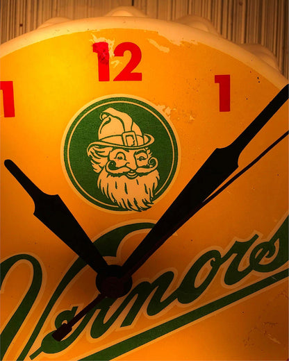60s ORIGINAL VINTAGE VERNORS DETROIT GINGER ALE WALL CLOCK WATCH VIDEO FREE SHIP