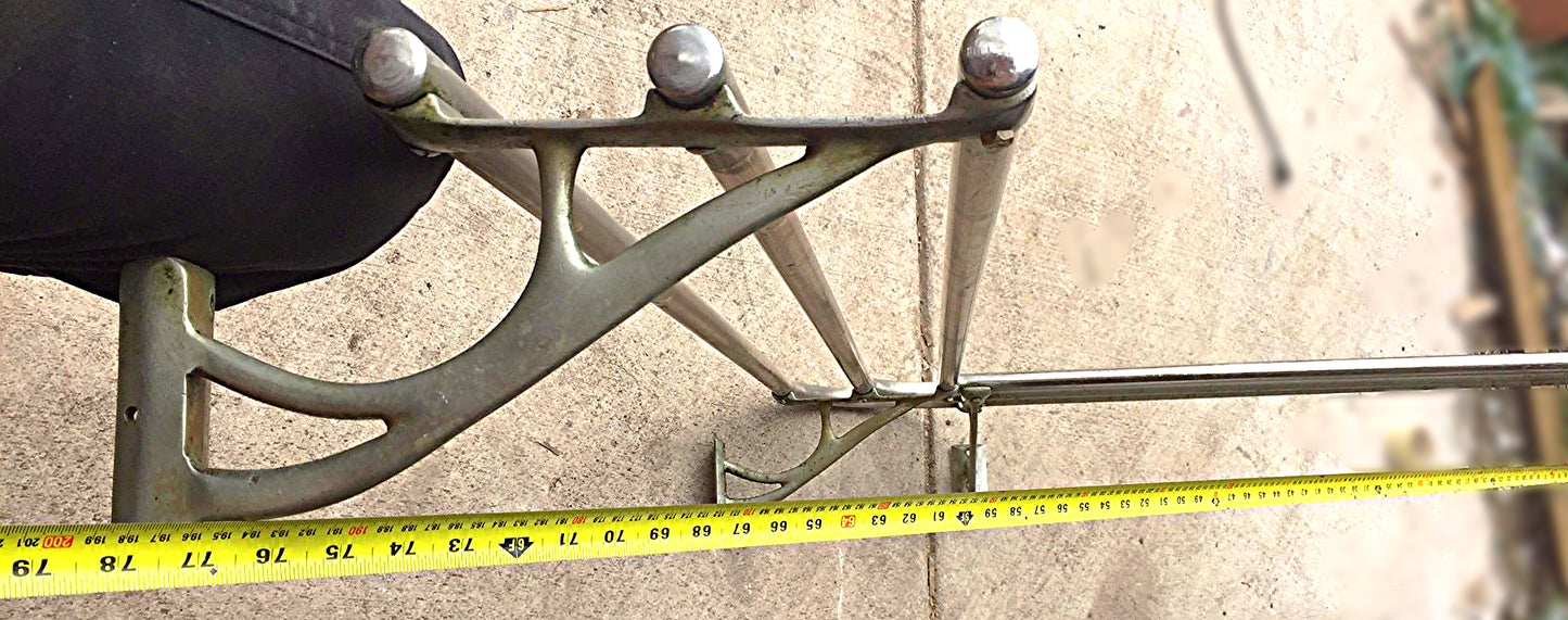 VINTAGE ART NOUVEAU BRASS St STEEL ISLAND INDUSTRIAL URBAN MODERN RACK FREESHIP