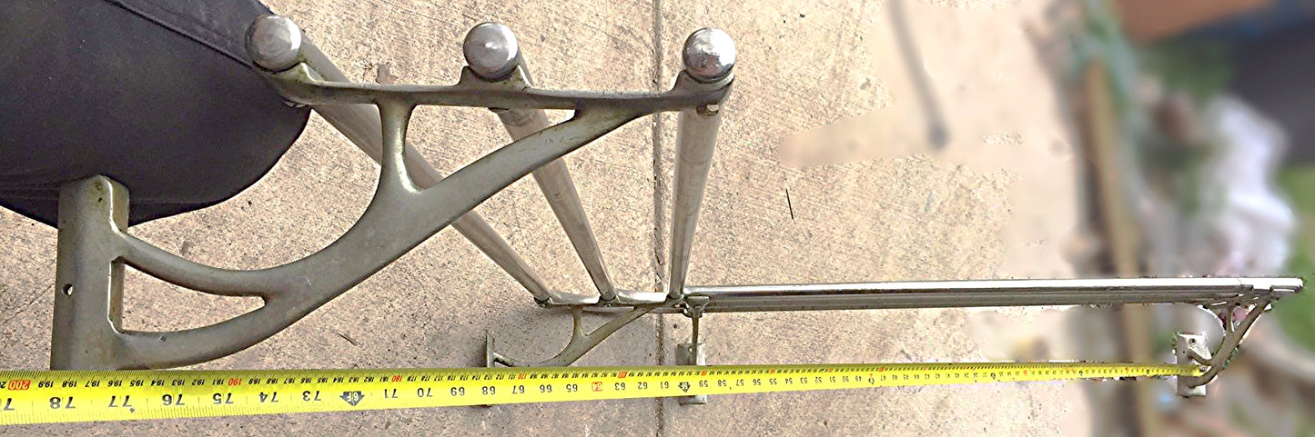 VINTAGE ART NOUVEAU BRASS St STEEL ISLAND INDUSTRIAL URBAN MODERN RACK FREESHIP