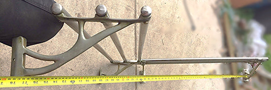 VINTAGE ART NOUVEAU BRASS St STEEL ISLAND INDUSTRIAL URBAN MODERN RACK FREESHIP