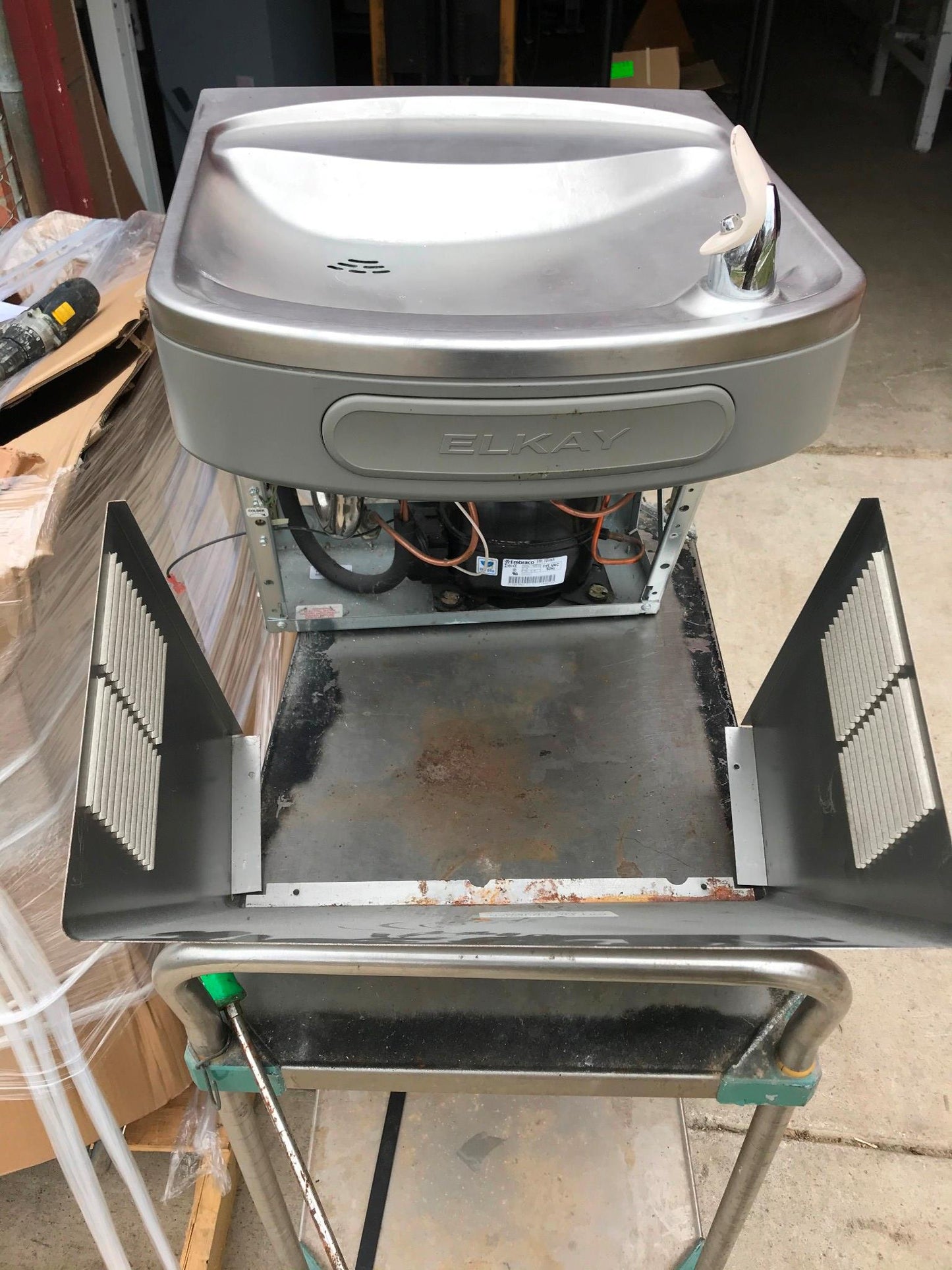 ELKAY EZFS8 WALL MOUNT ADA COOLER 8GPH LIGHT GRAY GRANITE WALL BRACKET FREESHIP