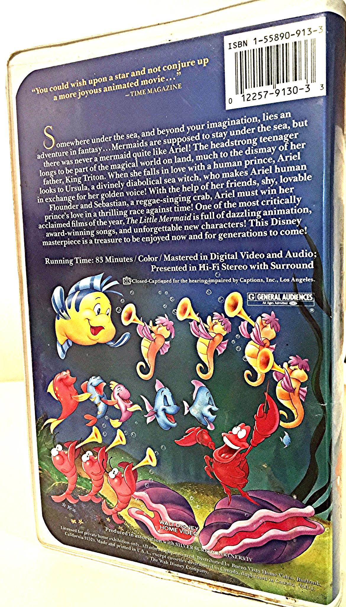 THE LITTLE MERMAID ORIGINAL VHS TAPE ( BANNED COVER)