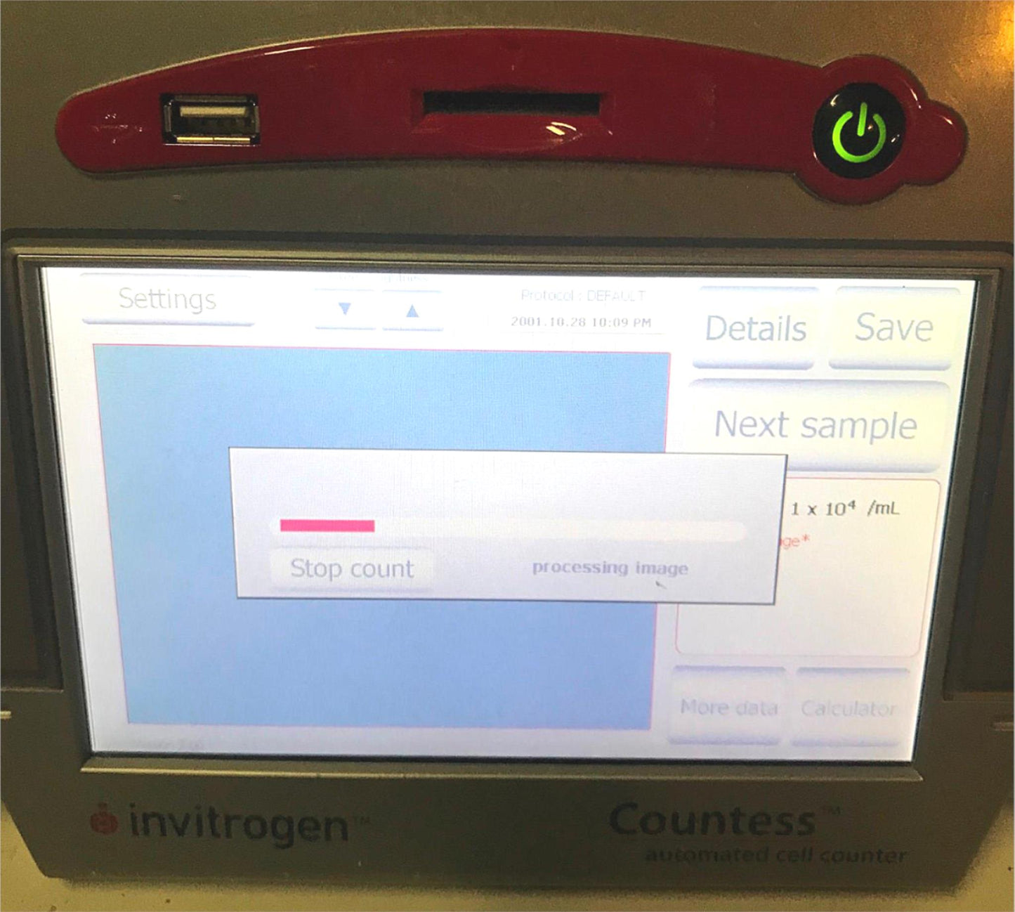 INVITROGEN COUNTESS CAT 10227 CELL COUNTER 90DAYWARRANTY 100%PERFECT WATCH VIDEO