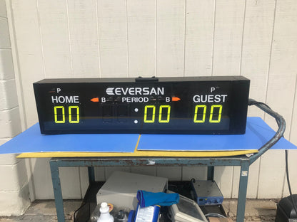 EVERSAN PORTABLE ELECTRONIC SCOREBOARD FOOTBALL HOCKEY BASEBAL WATCH VIDEO