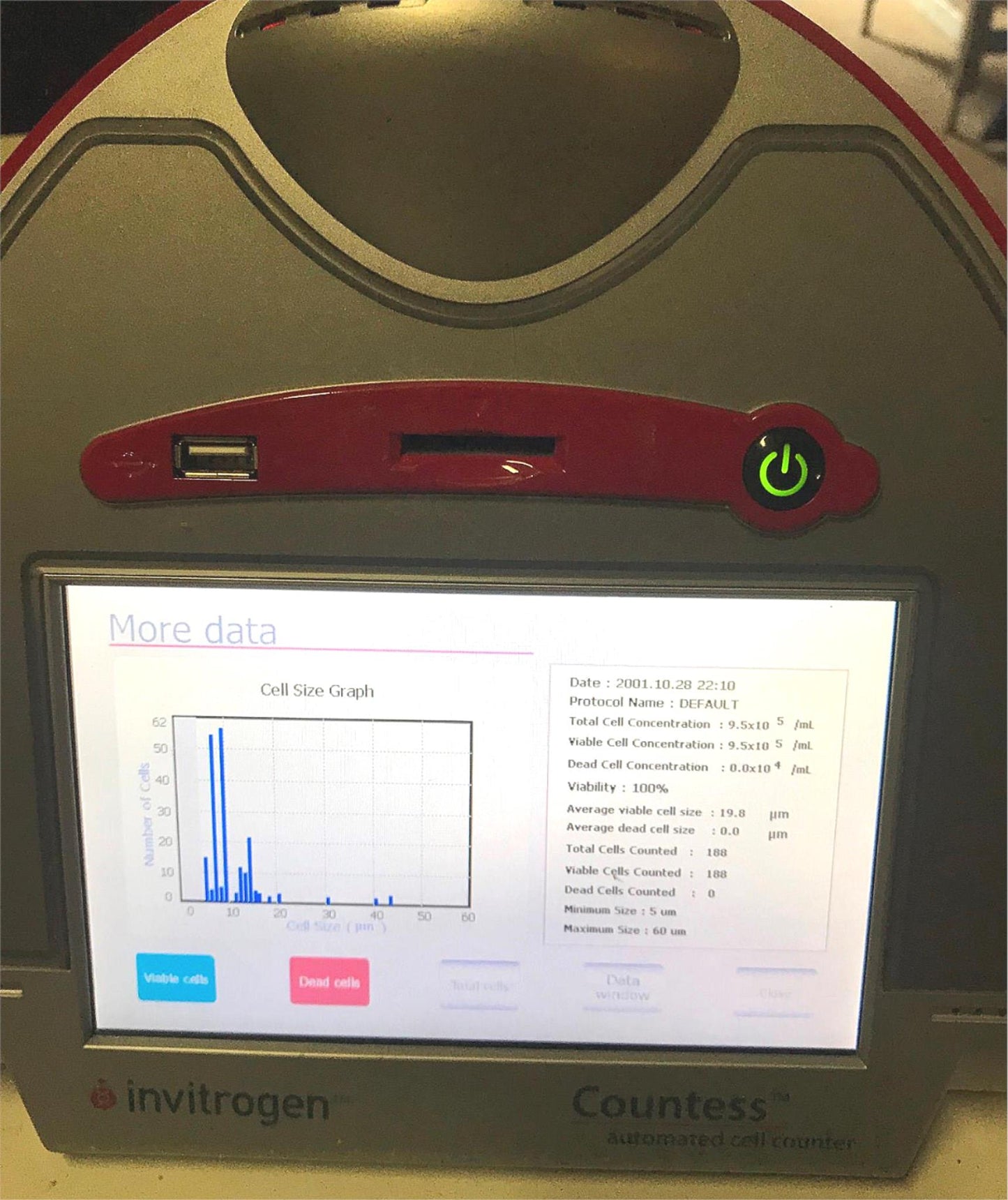 INVITROGEN COUNTESS CAT 10227 CELL COUNTER 90DAYWARRANTY 100%PERFECT WATCH VIDEO