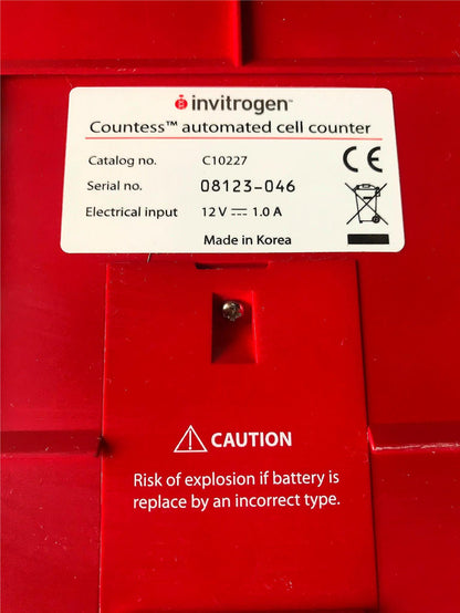 INVITROGEN COUNTESS CAT 10227 CELL COUNTER 90DAYWARRANTY 100%PERFECT WATCH VIDEO