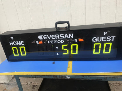 EVERSAN PORTABLE ELECTRONIC SCOREBOARD FOOTBALL HOCKEY BASEBAL WATCH VIDEO
