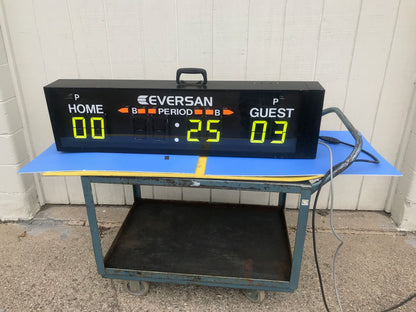 EVERSAN PORTABLE ELECTRONIC SCOREBOARD FOOTBALL HOCKEY BASEBAL WATCH VIDEO