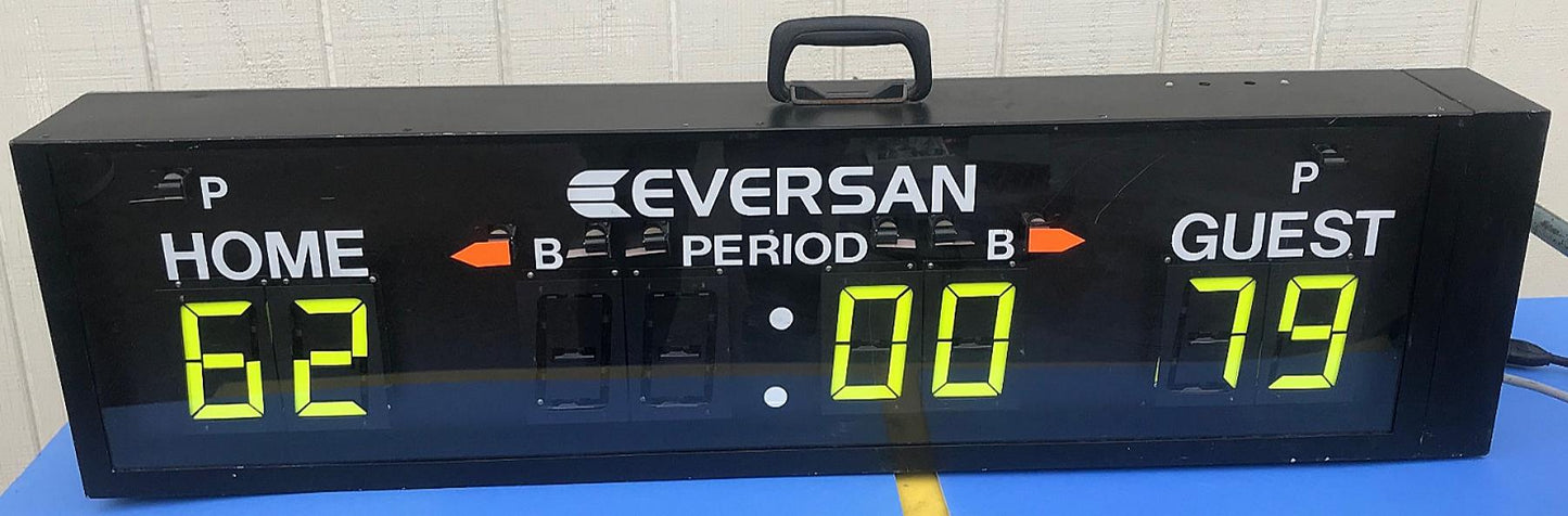 EVERSAN PORTABLE ELECTRONIC SCOREBOARD FOOTBALL HOCKEY BASEBAL WATCH VIDEO