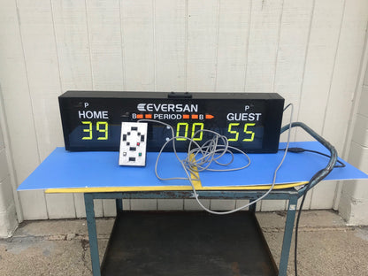 EVERSAN PORTABLE ELECTRONIC SCOREBOARD FOOTBALL HOCKEY BASEBAL WATCH VIDEO