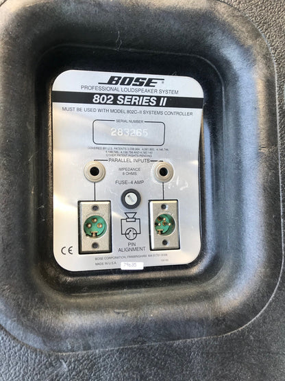 PAIR BOSE ® 802 SERIES II SPEAKERS LOUDSPEAKER WORKING PERFECTLY FREE SHIPPING