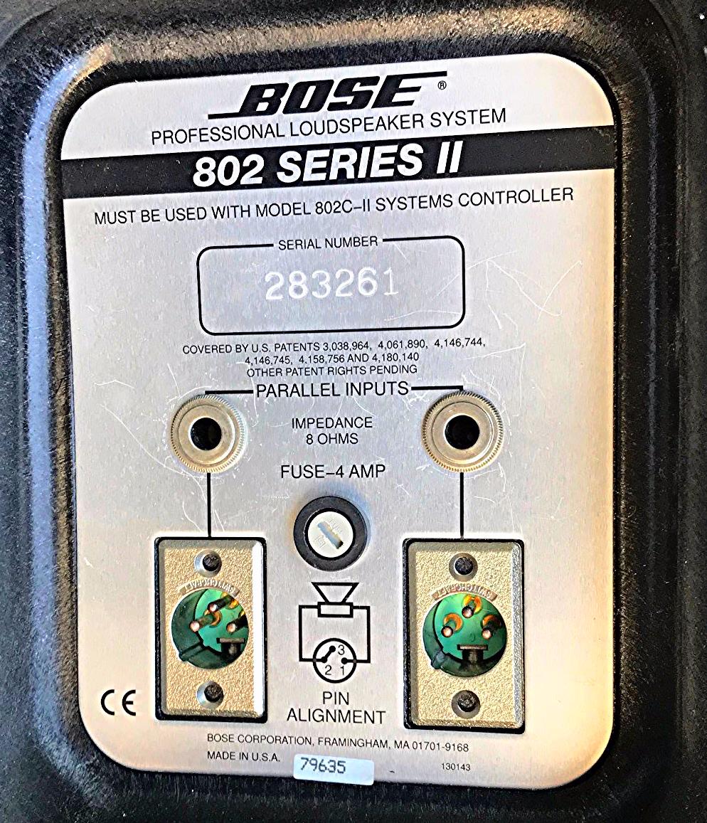 PAIR BOSE ® 802 SERIES II SPEAKERS LOUDSPEAKER WORKING PERFECTLY FREE SHIPPING