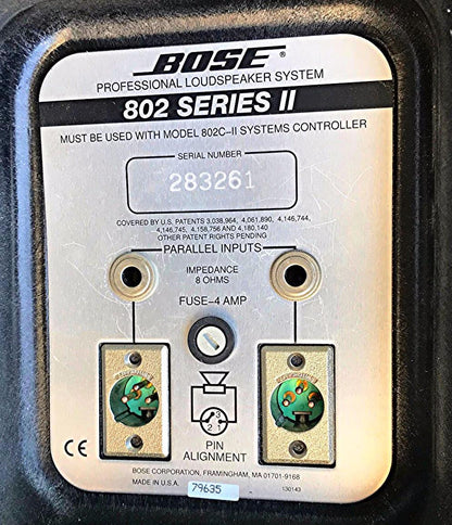 PAIR BOSE ® 802 SERIES II SPEAKERS LOUDSPEAKER WORKING PERFECTLY FREE SHIPPING