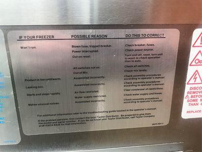 COUNTER TOP AIR COLLED TAYLOR 161 COMPACT SOFT SERVE TWIN TWIST FREEZER FREESHIP