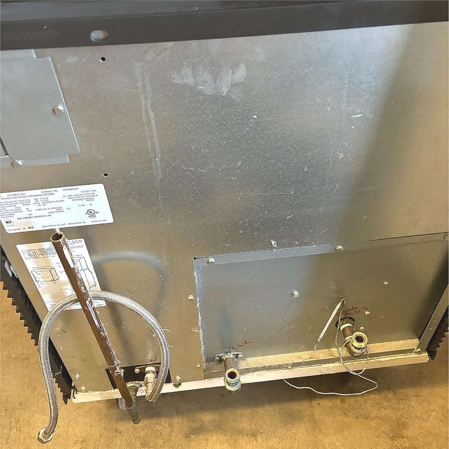 WARRANTY MANITOWOC® IY1205W-261 INDIGO WATERCOOL 560lbs HALFDICECUBE ICE MACHINE