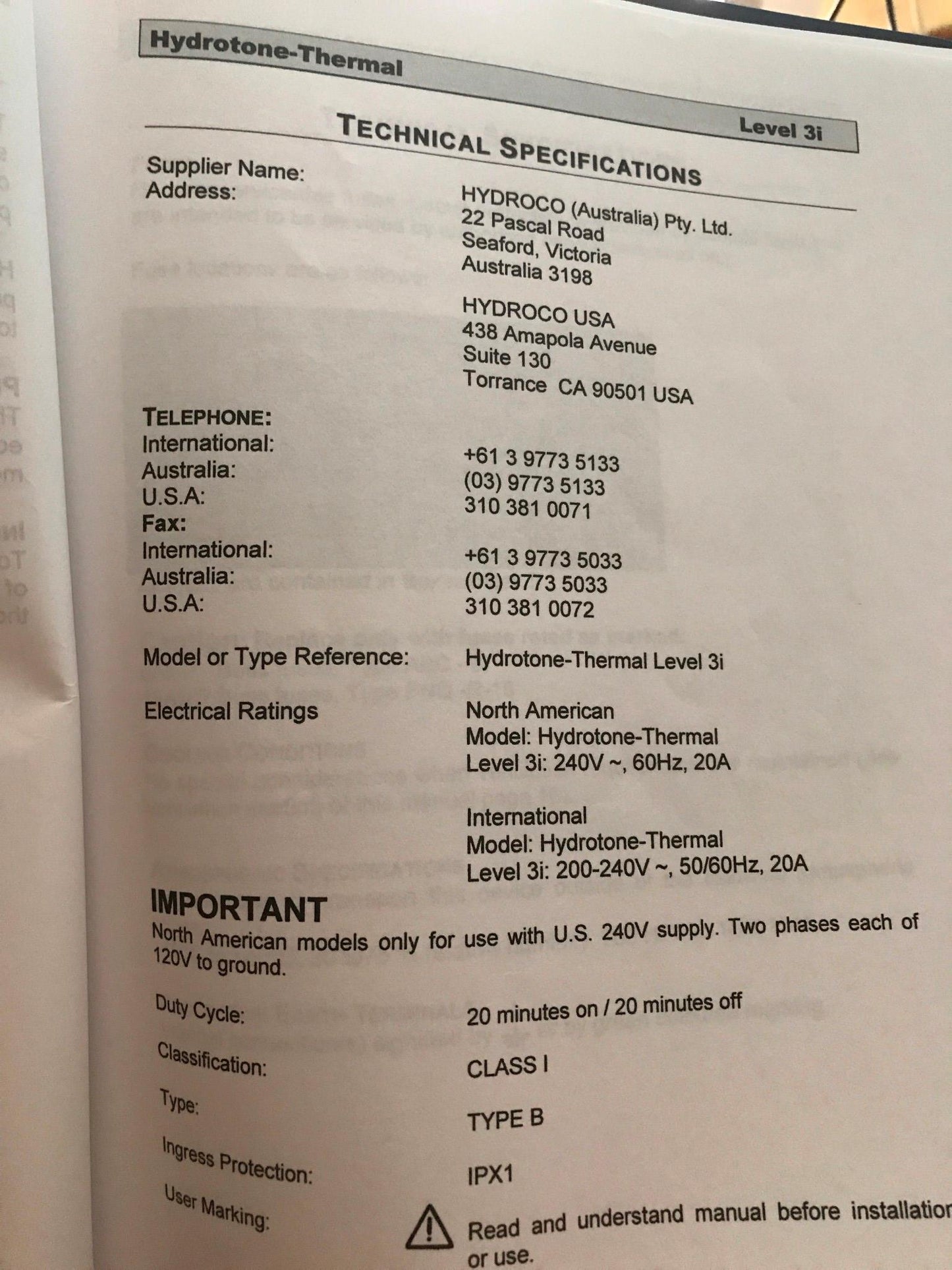 HYDROTONE THERMAL 3l CAPSULE SPRAY STEAM VICHY COLOR HYDRO THERAPY TUB FREE SHIP