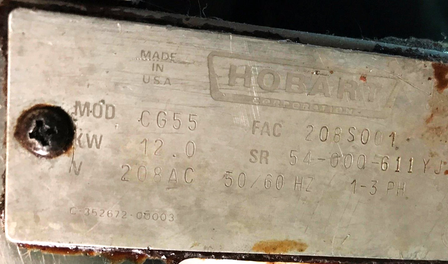 HOBART 36″ x 22″ X 17" Model CG55 Electric Counter Griddle Works Great FREE SHIP