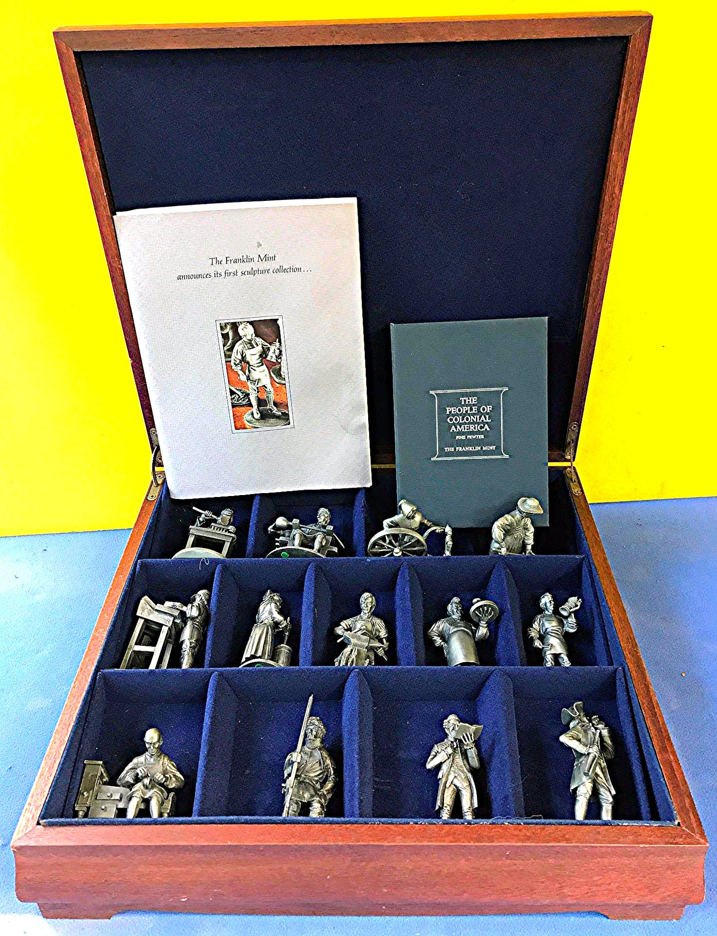 COLLECTION PEOPLE COLONIAL AMERICA FRANKLIN MINT LIONEL FORREST PEWTER FREESHIP