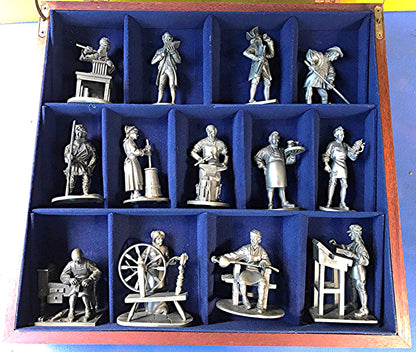 COLLECTION PEOPLE COLONIAL AMERICA FRANKLIN MINT LIONEL FORREST PEWTER FREESHIP