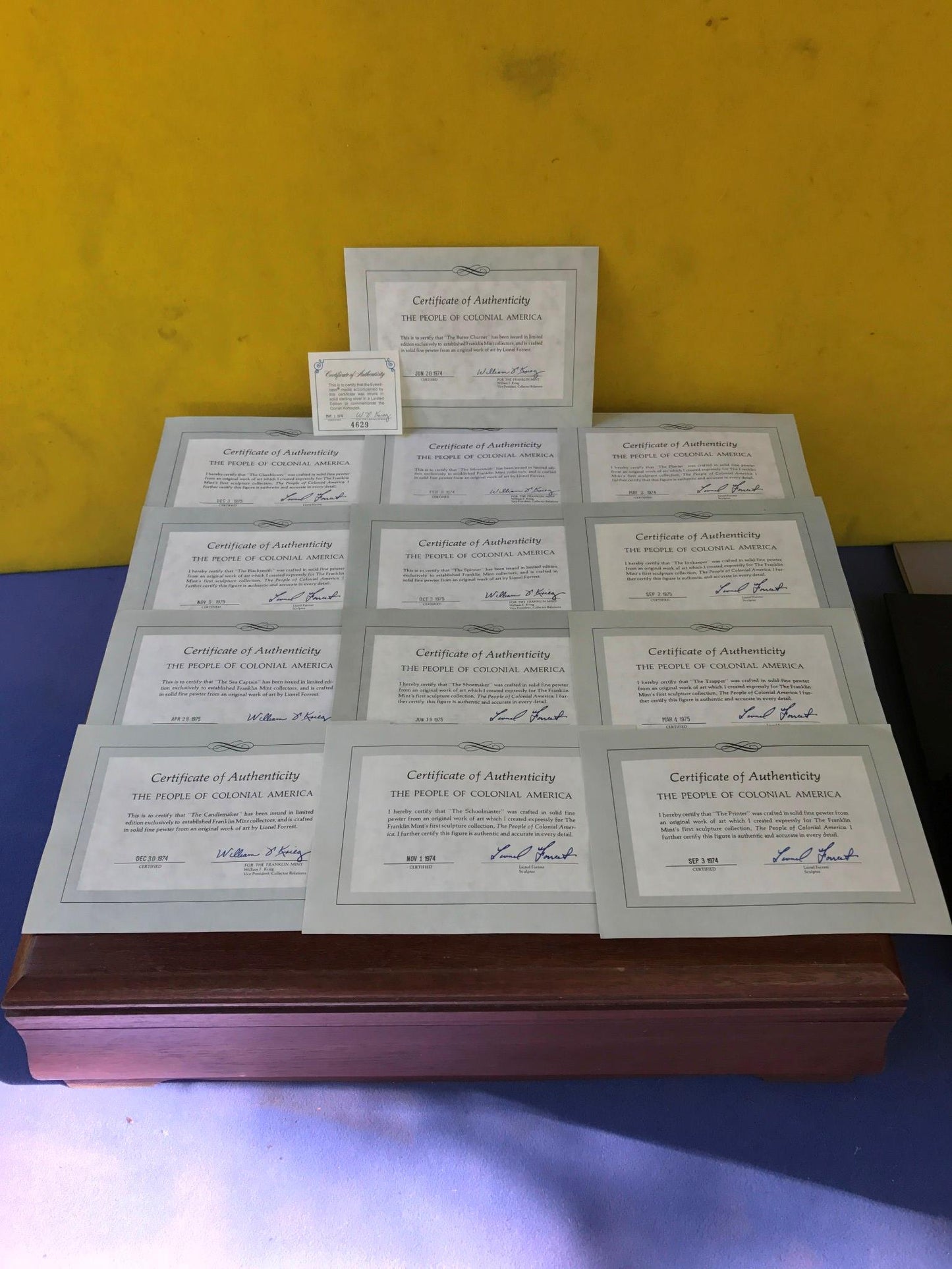 COLLECTION PEOPLE COLONIAL AMERICA FRANKLIN MINT LIONEL FORREST PEWTER FREESHIP