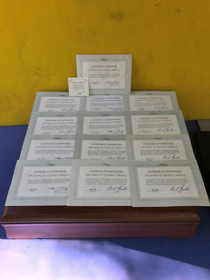 COLLECTION PEOPLE COLONIAL AMERICA FRANKLIN MINT LIONEL FORREST PEWTER FREESHIP