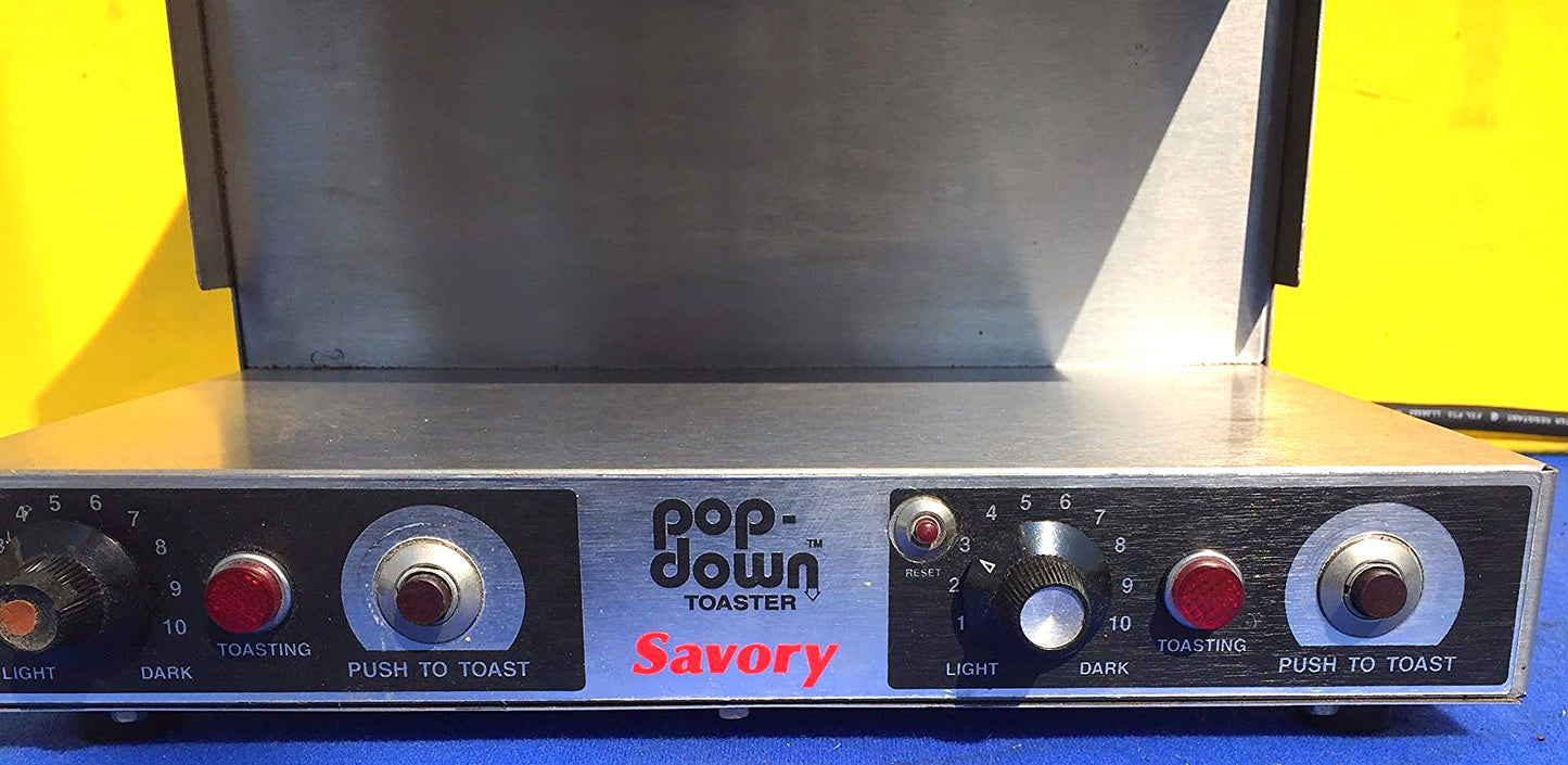 SAVORY POP DOWN COMMERCIAL BREAD TOASTER PD4 WATCH VIDEO FREE SHIP