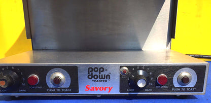 SAVORY POP DOWN COMMERCIAL BREAD TOASTER PD4 WATCH VIDEO FREE SHIP